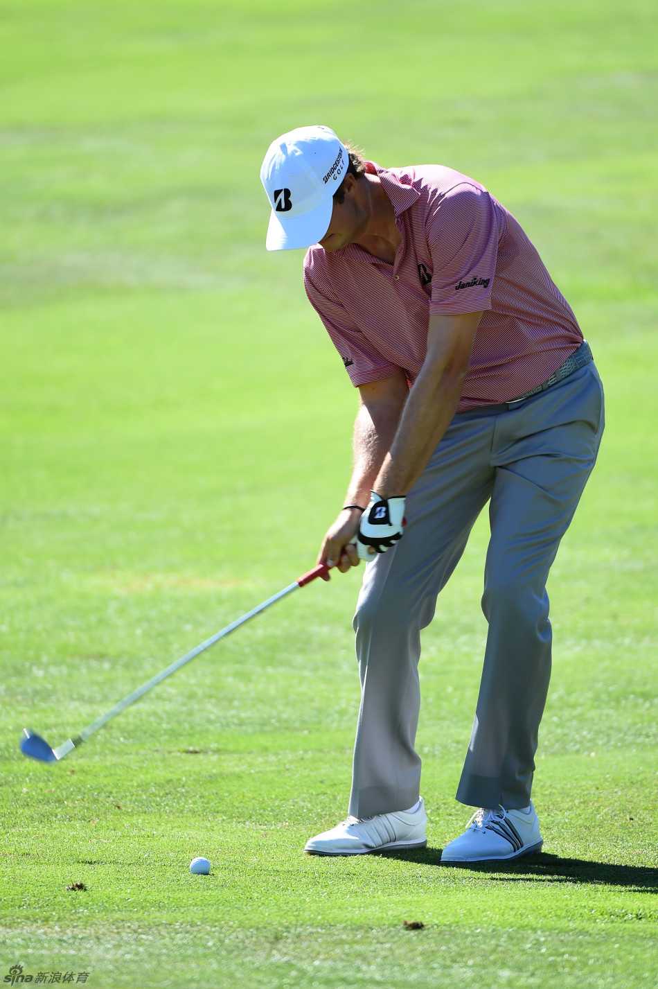 科普卡全力挥杆，身体如紧绷的弓弦，杆头划破空气的瞬间