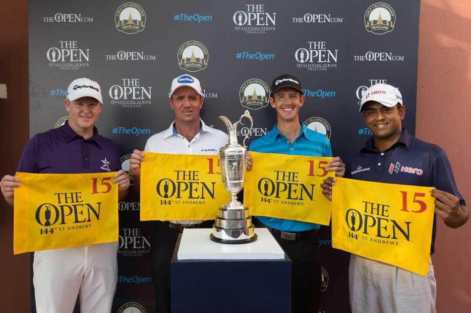 中国高尔夫希望之星关天朗在果岭边仔细研判推杆线路，少年老成的气质显露无遗。