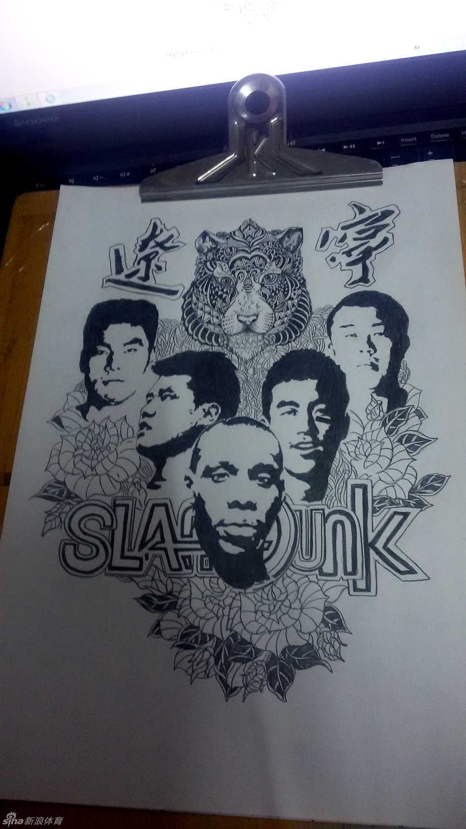 辽篮团队防守漫画，李晓旭、贺天举等积极拼抢，团结一致，眼神坚毅