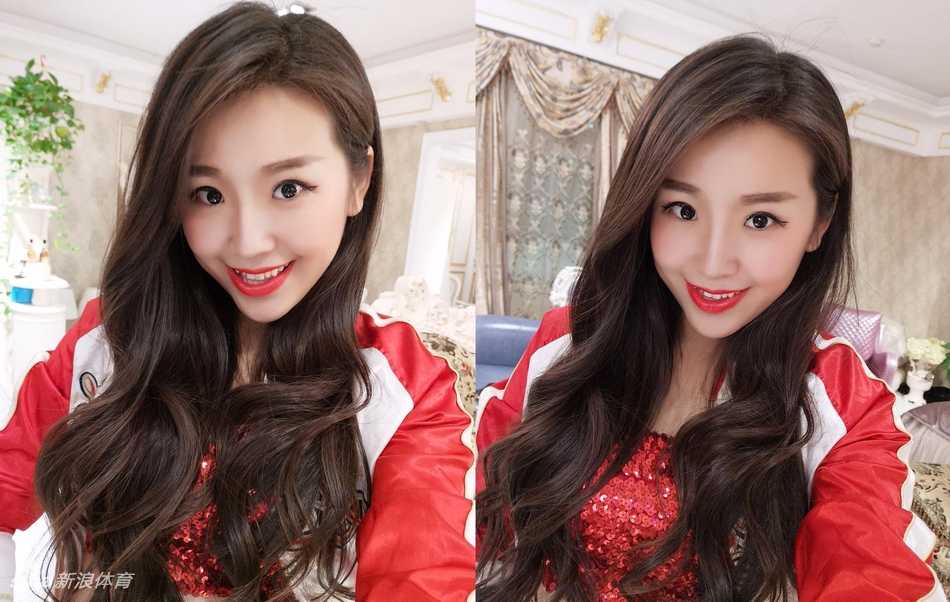 山东啦啦队软妹子卷卷:生活中的甜美模样 卷卷与朋友享受美食,俏皮表情显露吃货本性