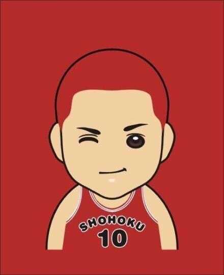 萌化青春记忆:一组超可爱的灌篮高手Q版头像欣赏 流川枫Q版头像,经典的深色发丝微微遮住眼睛,表情一如既往地冷峻,但圆润的脸颊让他看起来少了几分距离感,多了几分惹人爱的萌态。