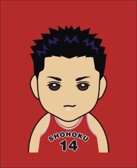 萌化青春记忆:一组超可爱的灌篮高手Q版头像欣赏 宫城良田Q版头像,标志性的卷发和耳钉格外醒目,他露出自信而狡黠的微笑,仿佛下一秒就要用他电光火石般的速度过掉防守球员。