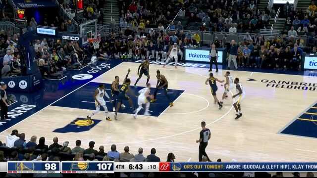 勇士114-83狂胜步行者：巴特勒准三双止连败